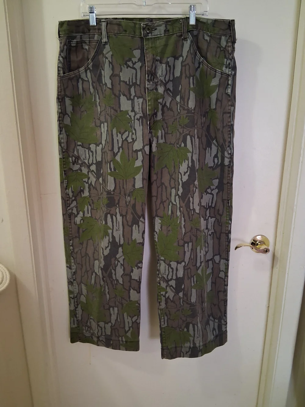 Vintage Pointer Brand Trebark Camo Pants 38W Made In USA Hunting Outdoors